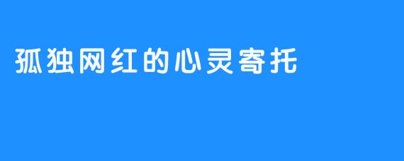 孤独网红的心灵寄托
