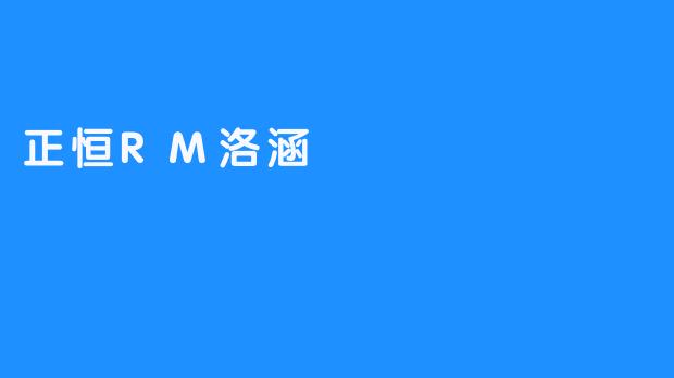 正恒RM洛涵