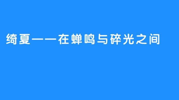 绮夏——在蝉鸣与碎光之间
